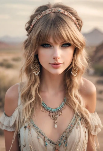 enchanting,celtic queen,gypsy hair,music fantasy,full hd wallpaper,country-western dance,countrygirl,gypsy soul,fantasy woman,porcelain doll,desert background,celtic woman,beautiful woman,barbie doll,fantasy girl,enchanted,pearl necklace,romantic look,necklace,fairy queen,Photography,Realistic