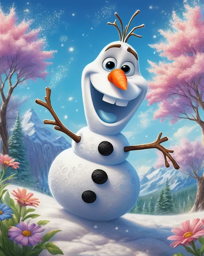 olaf,snowflake background,snow man,snowman,christmas snowman,snowmen,christmas movie,christmas snowy background,snowman marshmallow,frozen,cute cartoon character,father frost,winter background,the snow queen,snow scene,disney baymax,elsa,let it snow,suit of the snow maiden,disney character,Conceptual Art,Daily,Daily 17