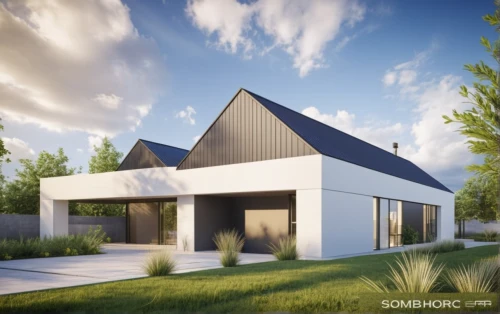 modern house,3d rendering,prefabricated buildings,inverted cottage,danish house,modern architecture,smart home,house shape,frisian house,mid century house,dunes house,cubic house,smart house,eco-construction,folding roof,cube house,frame house,residential house,wooden house,render,Photography,General,Realistic