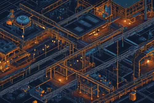 refinery,industrial plant,factories,isometric,chemical plant,mining facility,industrial tubes,industrial area,industrial,industrial landscape,industrial ruin,industry,apartment block,metallurgy,heavy water factory,industrial hall,industries,steel mill,fire escape,ancient city,Illustration,Realistic Fantasy,Realistic Fantasy 11
