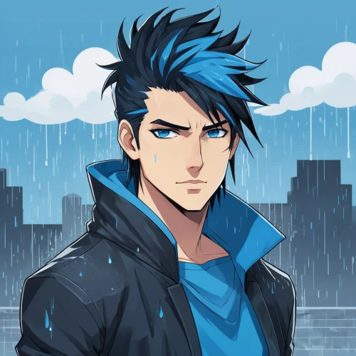 blue rain,rainy,rain,rainy weather,rains,rainy season,rainy day,weather-beaten,rain cloud,heavy rain,weatherman,drizzle,raining,rainstorm,gale,precipitation,raincloud,bad weather,rain shower,raincoat,Illustration,Japanese style,Japanese Style 06