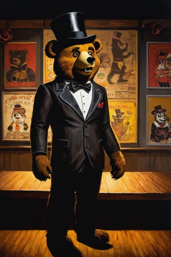 3d teddy,scandia bear,anthropomorphized animals,bear market,teddy-bear,left hand bear,bear teddy,conductor,plush bear,the bears,teddy,suit actor,great bear,gentlemanly,bear,teddy bear crying,teddybear,pubg mascot,anthropomorphic,teddy bear,Conceptual Art,Oil color,Oil Color 13