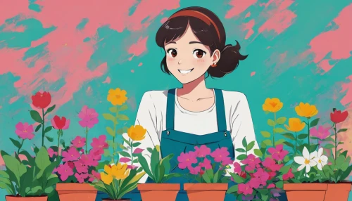 gardening,flower painting,picking flowers,spring background,potted flowers,springtime background,flower background,cartoon flowers,flower illustration,flower shop,carnation coloring,garden work,flower garden,may flowers,hyacinths,spring greeting,florist,flower illustrative,flower drawing,girl picking flowers,Illustration,Japanese style,Japanese Style 06