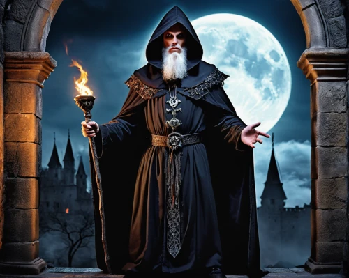 magus,archimandrite,wizard,the wizard,magistrate,the abbot of olib,grimm reaper,candlemaker,dodge warlock,flickering flame,prejmer,magic grimoire,gandalf,rasputin,collectible card game,mage,sorceress,grim reaper,hieromonk,vax figure,Illustration,American Style,American Style 10