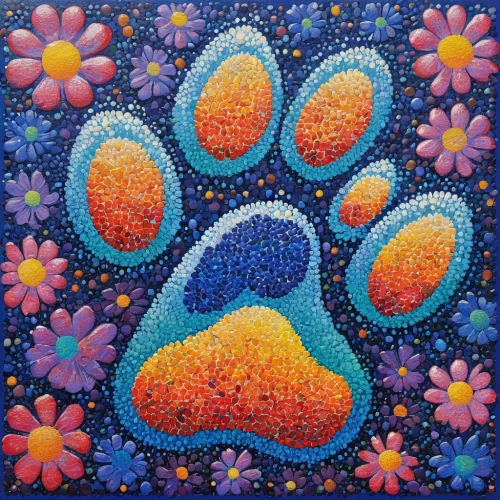 paw print,pawprint,paw prints,pawprints,rangoli,floral rangoli,paw,cat's paw,dog cat paw,flower carpet,dog paw,jelly beans,carrot print,flower cat,felted,cat paw mist,aboriginal art,felt flower,coral-spot,door mat,Conceptual Art,Daily,Daily 31