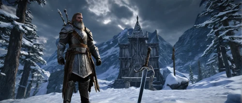 northrend,templar,skyrim,dark elf,kadala,elven,huntress,lone warrior,father frost,castleguard,excalibur,hall of the fallen,suit of the snow maiden,male elf,the snow queen,ice queen,castle of the corvin,guards of the canyon,thermokarst,paladin,Illustration,Realistic Fantasy,Realistic Fantasy 20