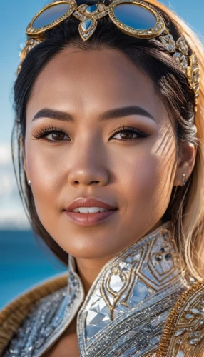 moana,asian vision,inner mongolian beauty,polynesian girl,miss vietnam,filipino,maori,asian costume,asian woman,social,vietnamese woman,arabian,polynesian,eurasian,mulan,portrait background,pocahontas,tiana,oriental princess,warrior woman,Photography,General,Realistic