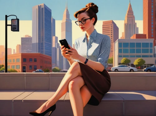 woman holding a smartphone,woman sitting,city ​​portrait,girl sitting,bussiness woman,women in technology,world digital painting,cell phone,mobile device,mobile phone,on the phone,woman thinking,modern,sci fiction illustration,businesswoman,texting,woman at cafe,sprint woman,girl in a long,travel woman,Illustration,Vector,Vector 13