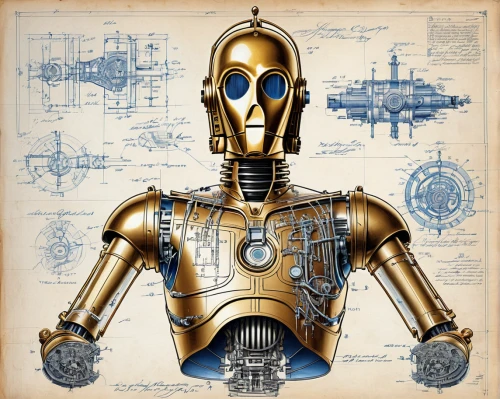 c-3po,droid,droids,cybernetics,robot icon,industrial robot,robotics,robotic,blueprint,bb8-droid,endoskeleton,blueprints,r2-d2,steampunk,adobe illustrator,circuitry,starwars,wreck self,circuit board,robot,Unique,Design,Blueprint