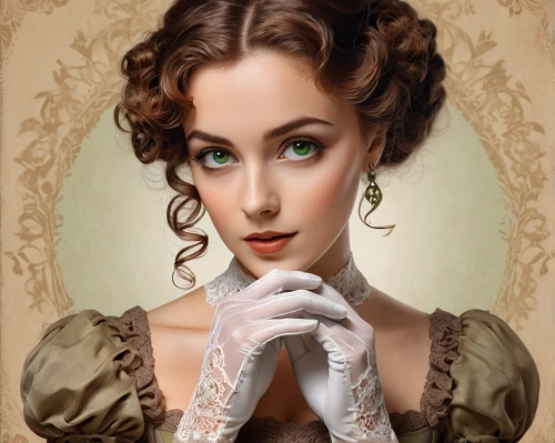 victorian lady,victorian style,vintage woman,romantic portrait,vintage female portrait,gothic portrait,emile vernon,jane austen,fantasy portrait,absinthe,vintage girl,the victorian era,vintage makeup,victorian fashion,a charming woman,white lady,portrait background,stepmother,rococo,mystical portrait of a girl,Unique,Design,Logo Design