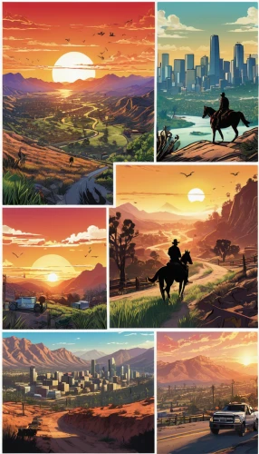 cowboy silhouettes,backgrounds,landscapes,wild west,western riding,western,landscape background,four seasons,postcards,background images,desert background,plains,skyline,backgrounds texture,rodeo,world digital painting,dusk background,western pleasure,the scenery,studies,Unique,Design,Sticker