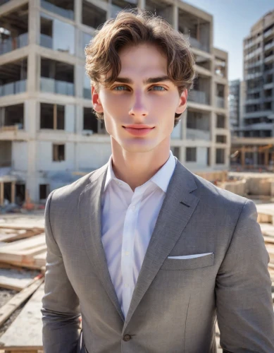 real estate agent,concrete background,builder,realtor,estate agent,ceo,white-collar worker,male model,businessman,business man,men's suit,cement background,formal guy,structural engineer,charles leclerc,composite,construction worker,an investor,formwork,project manager,Photography,Realistic