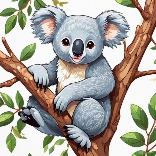 koala,cute koala,koalas,eucalyptus,koala bear,marsupial,sleeping koala,tree sloth,pygmy sloth,birch tree illustration,madagascar,gray animal,kiwi,aye-aye,birch tree background,australian wildlife,lemur,gum trees,scandia bear,cub,Unique,3D,Isometric