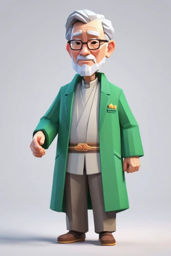 cartoon doctor,professor,theoretician physician,elderly man,biologist,elderly person,doctor,medic,grandpa,older person,covid doctor,physician,3d model,pensioner,geppetto,old person,3d figure,mini e,peter,ship doctor,Unique,3D,Low Poly