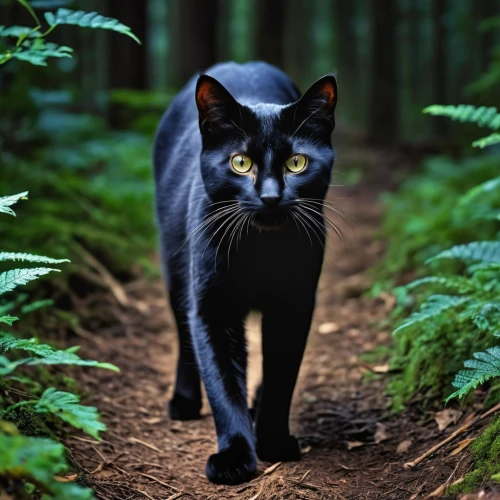 black cat,canis panther,wild cat,feral cat,european shorthair,forest animal,yellow eyes,breed cat,blue eyes cat,felidae,jiji the cat,cat image,domestic short-haired cat,catwalk,panther,feral,golden eyes,russian blue,cat european,cat with blue eyes,Photography,General,Realistic