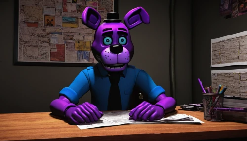 night administrator,animator,paperwork,3d render,3d rendered,office worker,blur office background,tutoring,tutor,attorney,character animation,purple background,animated cartoon,3d model,color rat,animation,purple rizantém,investigation,purple frame,notary,Illustration,Black and White,Black and White 18