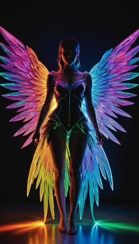 neon body painting,business angel,angel wings,glass wings,angel wing,wings,winged,winged heart,color feathers,fire angel,angel figure,butterfly wings,bird wings,angelology,archangel,love angel,prismatic,aurora butterfly,drawing with light,angel girl,Photography,Documentary Photography,Documentary Photography 37