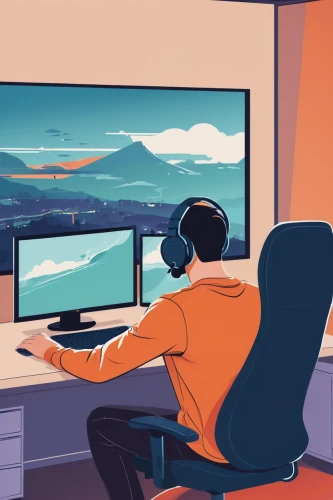 monitors,remote work,working space,computer monitor,monitor,background vector,monitor wall,digital nomads,game illustration,work space,workspace,vector illustration,freelancer,widescreen,computer room,computer workstation,distance-learning,streaming,vector art,computer desk,Illustration,Vector,Vector 01