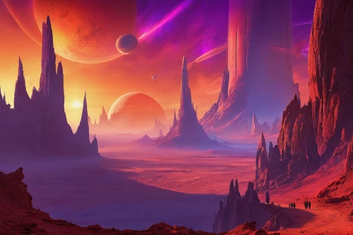 alien planet,alien world,futuristic landscape,red planet,fire planet,fantasy landscape,vast,ice planet,space art,purple landscape,planet alien sky,exoplanet,barren,volcanic landscape,lunar landscape,desert planet,volcanic field,terraforming,brown dwarf,planet,Illustration,Realistic Fantasy,Realistic Fantasy 02