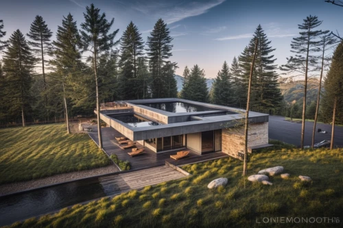 grass roof,eco-construction,inverted cottage,the cabin in the mountains,small cabin,dunes house,roof landscape,log home,timber house,cubic house,3d rendering,cube stilt houses,modern house,log cabin,flat roof,turf roof,mid century house,summer cottage,cube house,house in the mountains,Photography,General,Realistic