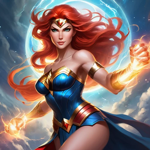 goddess of justice,starfire,wonderwoman,super heroine,wonder woman,fantasy woman,super woman,firestar,scarlet witch,sorceress,wonder,superhero background,wonder woman city,cg artwork,woman power,captain marvel,fiery,strong woman,flame of fire,lady justice,Illustration,Realistic Fantasy,Realistic Fantasy 01