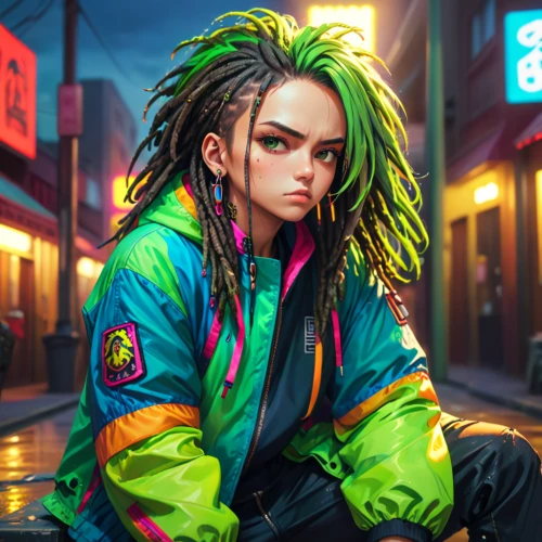 neon,cyberpunk,neon colors,jacket,noodle image,neon makeup,neon tea,neon coffee,cyber,neon light,punk,neon lights,80s,noodle,renegade,neon arrows,neon human resources,world digital painting,neon body painting,portrait background,Anime,Anime,General