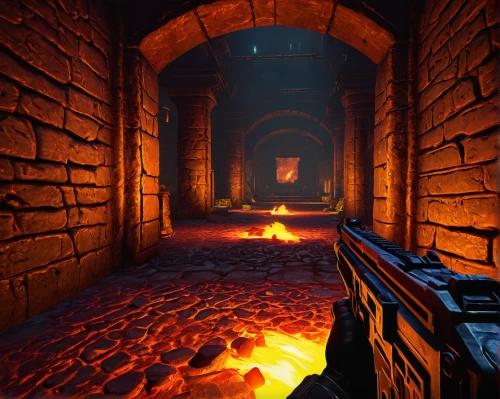 catacombs,dungeon,cobble,dungeons,brick-kiln,fireplaces,portcullis,tileable,door to hell,cobblestone,castle iron market,metallurgy,labyrinth,smelting,cellar,hollow blocks,furnace,hall of the fallen,inferno,devilwood,Conceptual Art,Daily,Daily 19