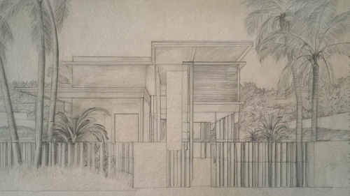 house drawing,pencil and paper,palm branches,frame drawing,pencil frame,garden elevation,graphite,pencil lines,frame border drawing,sheet drawing,facade painting,vintage drawing,line drawing,palm house,technical drawing,framing square,blueprint,pencil drawing,pencils,art deco,Design Sketch,Design Sketch,Pencil