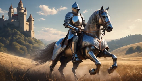 massively multiplayer online role-playing game,endurance riding,hohenzollern,horseback,witcher,bach knights castle,camelot,fantasy picture,excalibur,hohenzollern castle,equestrian helmet,equestrian,horse riders,heroic fantasy,horseback riding,castleguard,fantasy art,bronze horseman,cavalry,horseman,Conceptual Art,Fantasy,Fantasy 01