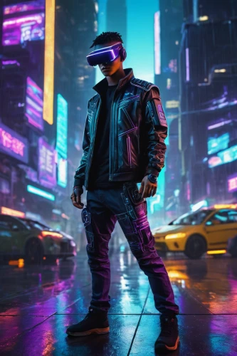 cyberpunk,mute,80s,futuristic,pedestrian,cyber,merc,80's design,3d man,ranger,electro,dystopian,urban,enforcer,vapor,4k wallpaper,renegade,would a background,ultraviolet,hk,Illustration,Realistic Fantasy,Realistic Fantasy 44