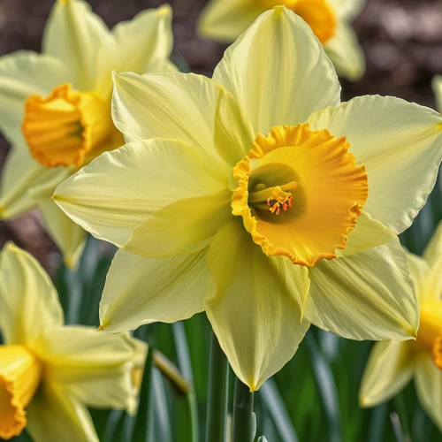 daffodils,yellow daffodils,yellow daffodil,daffodil,the trumpet daffodil,spring bloomers,yellow tulips,narcissus,jonquils,narcissus of the poets,spring equinox,daf daffodil,spring flowers,daffodil field,narcissus pseudonarcissus,spring background,yellow orange tulip,tulipa,signs of spring,flower background,Photography,General,Realistic