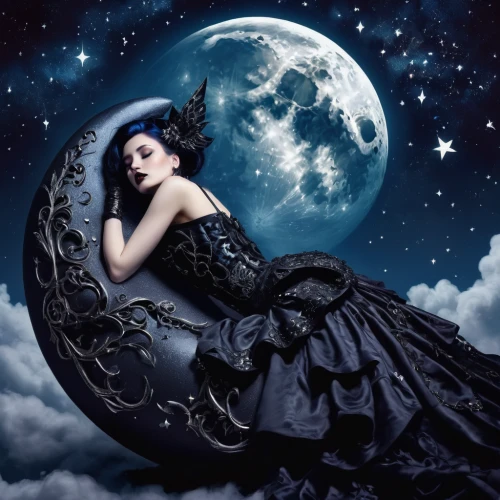 queen of the night,gothic dress,lady of the night,the sleeping rose,gothic woman,moon phase,moonlit night,blue moon rose,celestial body,fantasy picture,moonbeam,gothic fashion,moon night,moonlit,gothic style,fantasy art,sleeping rose,lunar phases,moonflower,night star,Photography,Fashion Photography,Fashion Photography 03