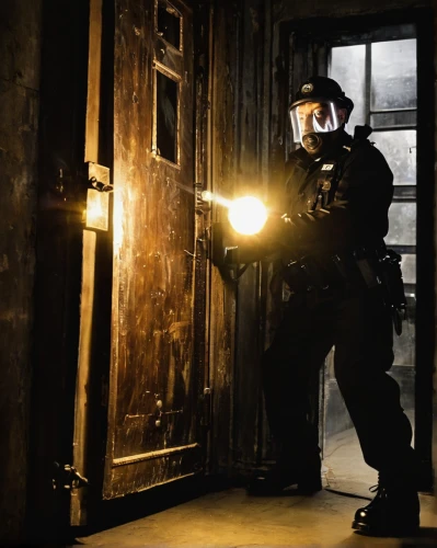 man holding gun and light,fire fighter,woman fire fighter,firefighter,combat pistol shooting,swat,gas grenade,firefighting,blow torch,volunteer firefighter,gas flare,fire fighting technology,fuze,fire marshal,tactical flashlight,steelworker,paintball equipment,angle grinder,fire fighting,rifleman,Illustration,Realistic Fantasy,Realistic Fantasy 37