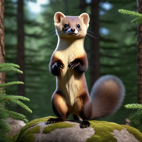 mustelid,ring-tailed,mustelidae,polecat,north american raccoon,long tailed weasel,squirell,marten,weasel,anthropomorphized animals,abert's squirrel,conker,cute animal,raccoon,eurasian squirrel,ferret,forest animal,tree squirrel,cute cartoon character,squirrel,Photography,General,Realistic