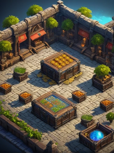 tavern,collected game assets,marketplace,tileable,terracotta tiles,development concept,wine tavern,treasure house,castle iron market,the tile plug-in,ancient city,isometric,floating islands,fishing village,resort town,bastion,courtyard,wooden mockup,artificial island,3d mockup,Conceptual Art,Daily,Daily 05