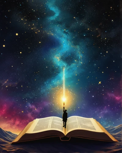 magic book,sci fiction illustration,astronomer,open book,writing-book,astronomy,astral traveler,read a book,turn the page,hymn book,the universe,celestial,universe,imagination,books,guiding light,the pillar of light,book cover,the books,space art,Photography,Black and white photography,Black and White Photography 04