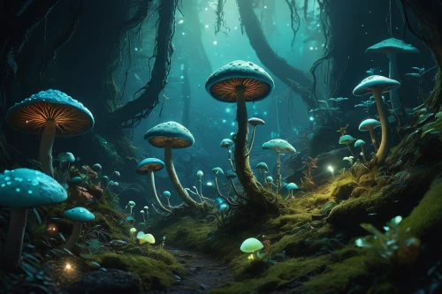 mushroom landscape,forest mushrooms,mushroom island,fairy forest,mushrooms,forest mushroom,toadstools,blue mushroom,elven forest,umbrella mushrooms,cartoon forest,fungal science,fungi,enchanted forest,club mushroom,brown mushrooms,forest floor,fairy village,fairy world,fairytale forest,Conceptual Art,Fantasy,Fantasy 19
