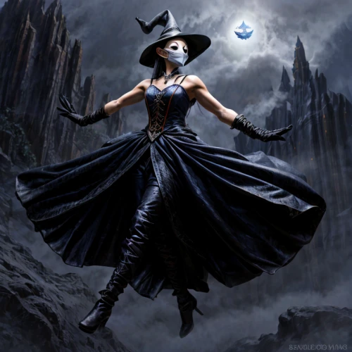 sorceress,blue enchantress,halloween witch,celebration of witches,wicked witch of the west,dance of death,witch,the enchantress,fantasy woman,dodge warlock,gothic woman,fantasy picture,vampire woman,witch broom,the witch,witches,dark elf,broomstick,gothic fashion,vampire lady
