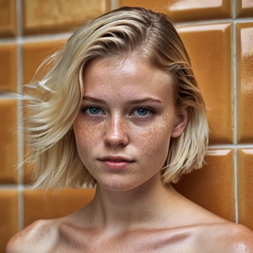 freckles,greta oto,sauna,short blond hair,girl portrait,blond girl,portrait of a girl,naturale,female model,natural cosmetic,portrait,model,swedish german,blonde girl,blonde woman,portrait photography,face portrait,mascara,young woman,woman portrait,Photography,General,Realistic