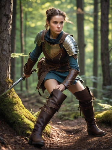 female warrior,swath,warrior woman,joan of arc,swordswoman,digital compositing,heroic fantasy,clove,bow and arrows,huntress,strong woman,celtic queen,strong women,wood elf,robin hood,bows and arrows,longbow,nordic,fantasy woman,quarterstaff,Photography,Documentary Photography,Documentary Photography 19