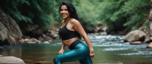 yoga pant,turquoise,color turquoise,mermaid background,pooja,girl on the river,sedona,green mermaid scale,vietnamese woman,jeans background,green background,colorful background,photographic background,turquoise leather,kajal,indian girl,leggings,teal,female model,active pants,Photography,General,Cinematic