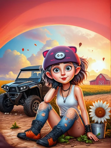 girl and car,countrygirl,world digital painting,kids illustration,farm girl,girl with a wheel,game illustration,jeep,android game,children's background,jeep wagoneer,car repair,caterpillar gypsy,jeep dj,girl on the dune,girl washes the car,g-class,kia soul,pubg mascot,illustrator,Photography,General,Fantasy