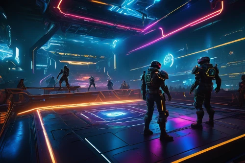 cyberpunk,scifi,neon human resources,sci - fi,sci-fi,sci fi,nova,futuristic,community connection,neon arrows,officers,game art,patrols,laser tag,the hive,nightclub,science fiction,sci fi surgery room,cabal,spectrum,Illustration,Realistic Fantasy,Realistic Fantasy 34