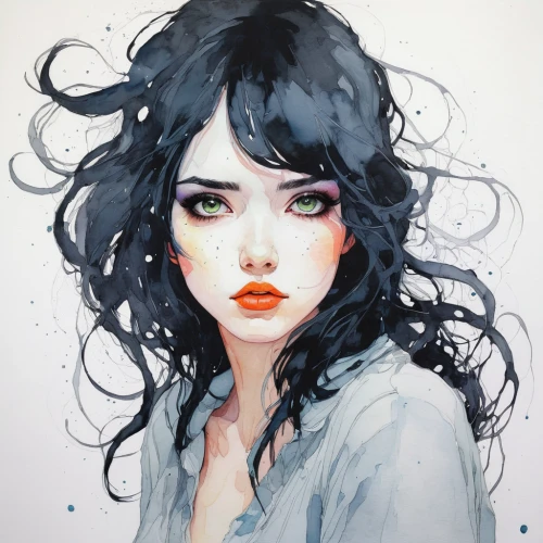 watercolor,watercolor paint,watercolor painting,watercolors,watercolor blue,girl portrait,water colors,watercolor pencils,fantasy portrait,mystical portrait of a girl,watercolor background,watercolor paint strokes,fashion illustration,watercolor women accessory,portrait of a girl,watercolour,digital illustration,geisha,hinata,illustrator,Illustration,Paper based,Paper Based 19