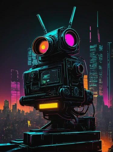 cyberpunk,robot icon,bot icon,steam icon,retro background,chat bot,vector illustration,robotic,80's design,robot,streampunk,cyber,sci fiction illustration,cybernetics,droid,robot eye,retro styled,vector art,sci-fi,sci - fi,Art,Artistic Painting,Artistic Painting 51