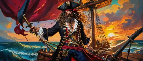 pirate,east indiaman,galleon,pirates,pirate treasure,pirate flag,christopher columbus,nautical banner,piracy,scarlet sail,jolly roger,pirate ship,mariner,caravel,galleon ship,sea fantasy,windjammer,maelstrom,key-hole captain,ship releases,Conceptual Art,Oil color,Oil Color 20