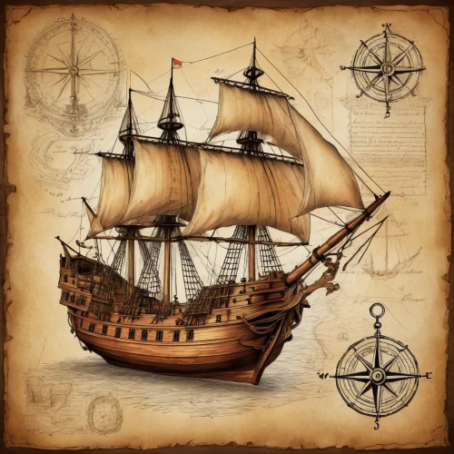 galleon ship,caravel,east indiaman,sail ship,galleon,sea sailing ship,sailing ship,nautical clip art,full-rigged ship,compass rose,tallship,carrack,pirate ship,sailing ships,steam frigate,trireme,mayflower,three masted sailing ship,naval architecture,treasure map,Conceptual Art,Fantasy,Fantasy 31