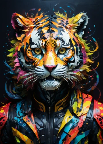 tiger,neon body painting,a tiger,tiger png,bodypainting,asian tiger,royal tiger,tiger head,tigerle,body painting,tigers,bodypaint,wild cat,amurtiger,bengal tiger,liger,tiger cat,body art,mozilla,young tiger,Illustration,Abstract Fantasy,Abstract Fantasy 07