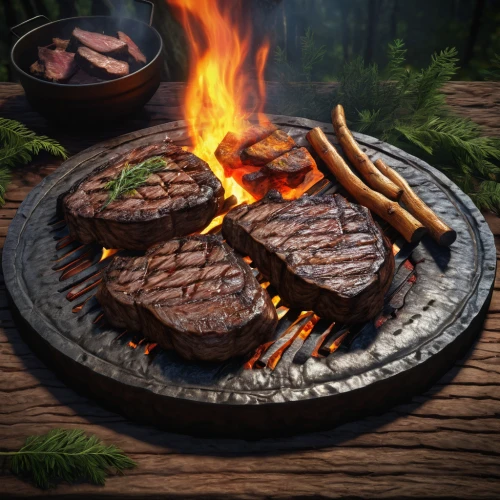grilled food,barbecue,steaks,barbeque,outdoor cooking,outdoor grill,bbq,steak grilled,barbeque grill,steak,grilled,campfire,grill proof,barbecue grill,grill,firepit,beef grilled,tomahawk steak,painted grilled,grilling,Art,Classical Oil Painting,Classical Oil Painting 11