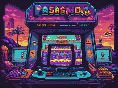 oasis,arcade game,arcade,arcades,cassette,pinball,paradiso,80's design,uscar,in-dash,arcade games,desert safari,cassettes,vhs,sega genesis,ursaab,dabotap,computer games,nada2,database,Unique,Pixel,Pixel 04